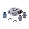 Universal 13 Rows Oil Cooler Kit AN10 Transmission Oil Cooler Kit Oil Filter Adapter with Nylon Stainless Steel Braided Hose