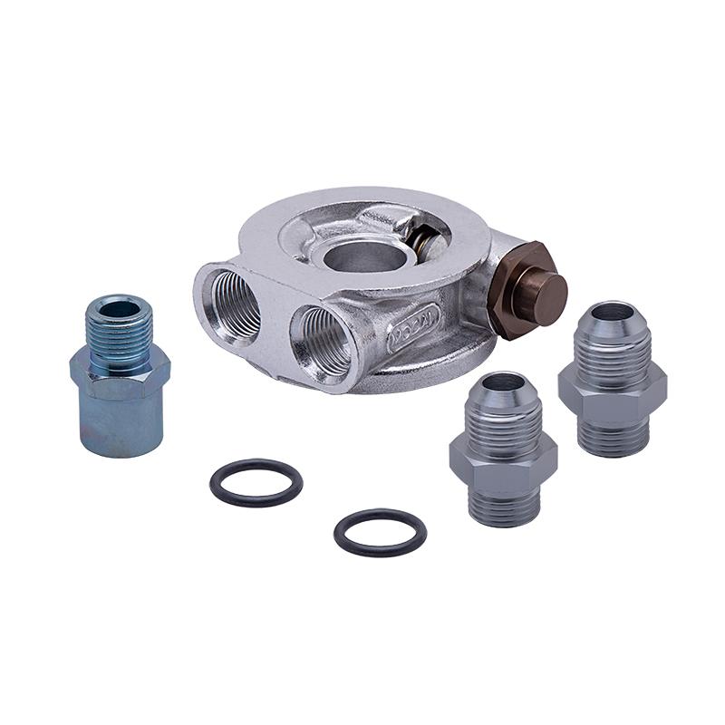 Universal 13 Rows Oil Cooler Kit AN10 Transmission Oil Cooler Kit Oil Filter Adapter with Nylon Stainless Steel Braided Hose