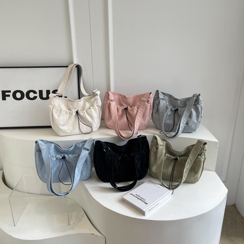Spacious Drawstring Bucket Bag For Women Trendy Casual Tote Bag In Elegant Colors