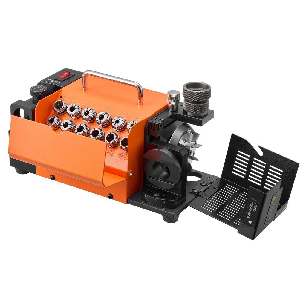 Drill Bits Sharpener MR-13A, 3-15mm Drill Bit Grinder Sharpener with 95°-135° Adjustable Point Angle, 4600RPM High Speed Re-Sharpening Machine with 13