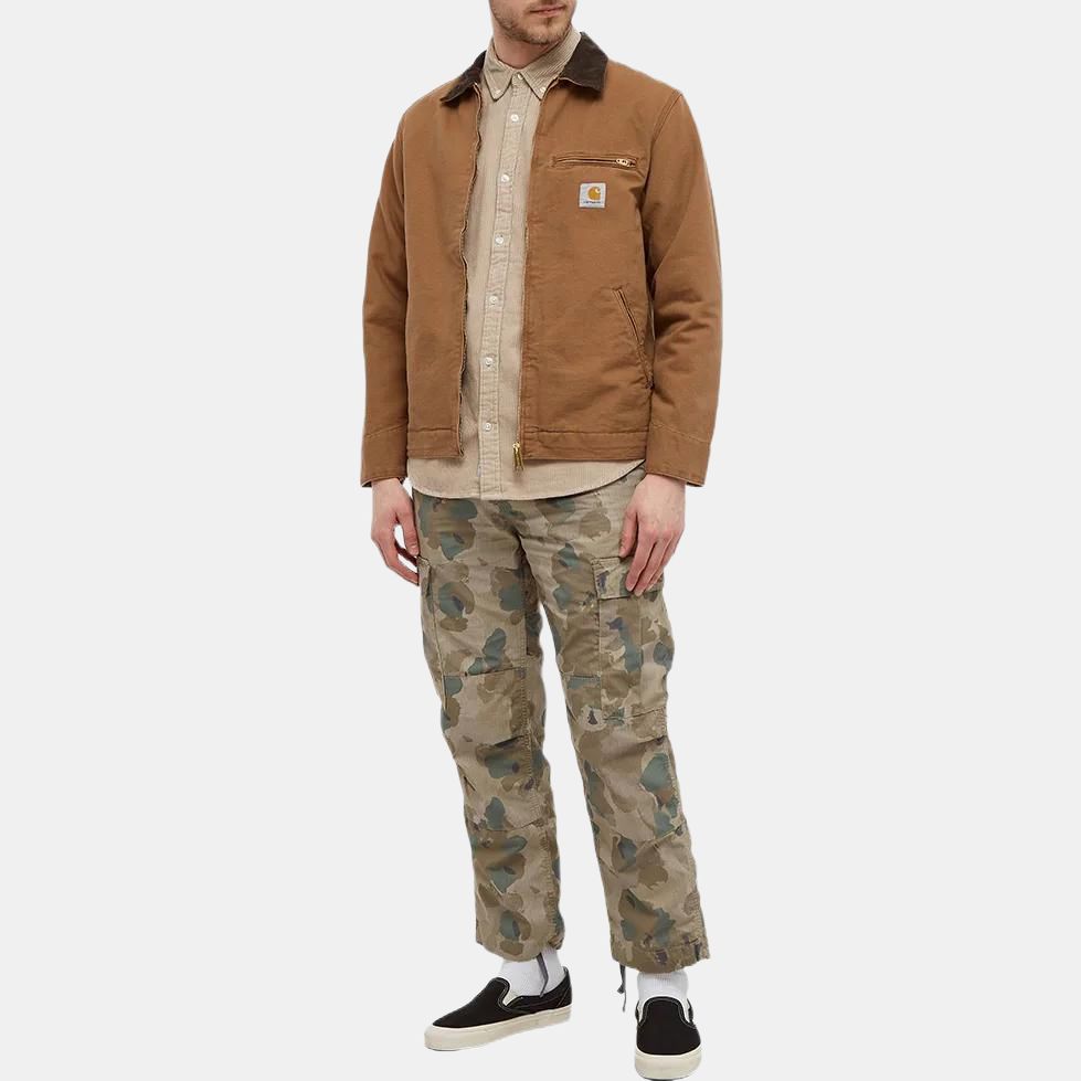 Carhartt WIP Giacca Detroit Classica Monocolore Zip Foderata in Rete Manica Lunga Uomo giacche Marrone I026467-00S02