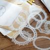 10 Sheets White Ink Clear Lace Stickers DIY Scrapbooking Diary Planner Craft Decor Stickers