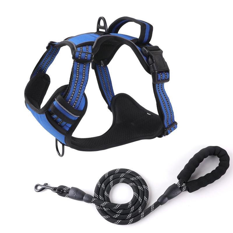 Dog Walking Pet Strap Universal Reflective Vest Dog Leash Chest Back
