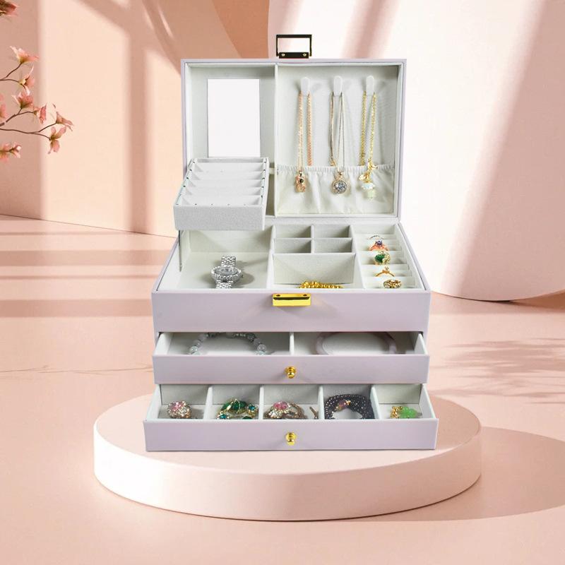 Portable Jewelry Box European Princess Travel Korean Hand Jewelry Jewelry Bag Earrings Ring Small Storage Box