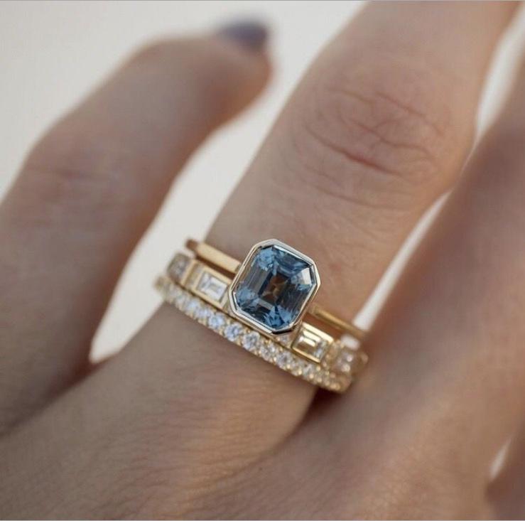 He Cheng Fashion: Women's Gold-Plated Sapphire Crystal Three-Piece Jewelry Set