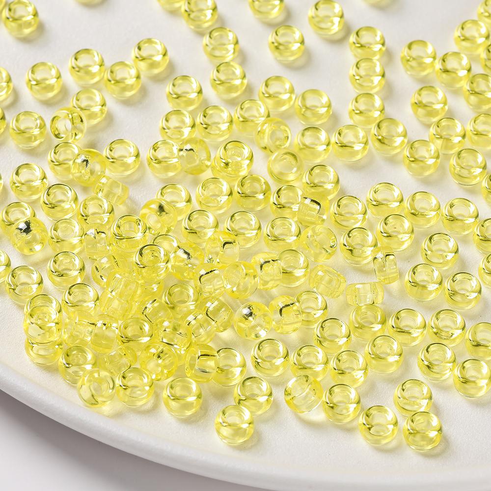 100pcs 4*7mm Acrylic Big Holes Beads Colored Spacer Loose Beads for DIY Necklace Bracelet Phone Charms Jewelry Making Supplies