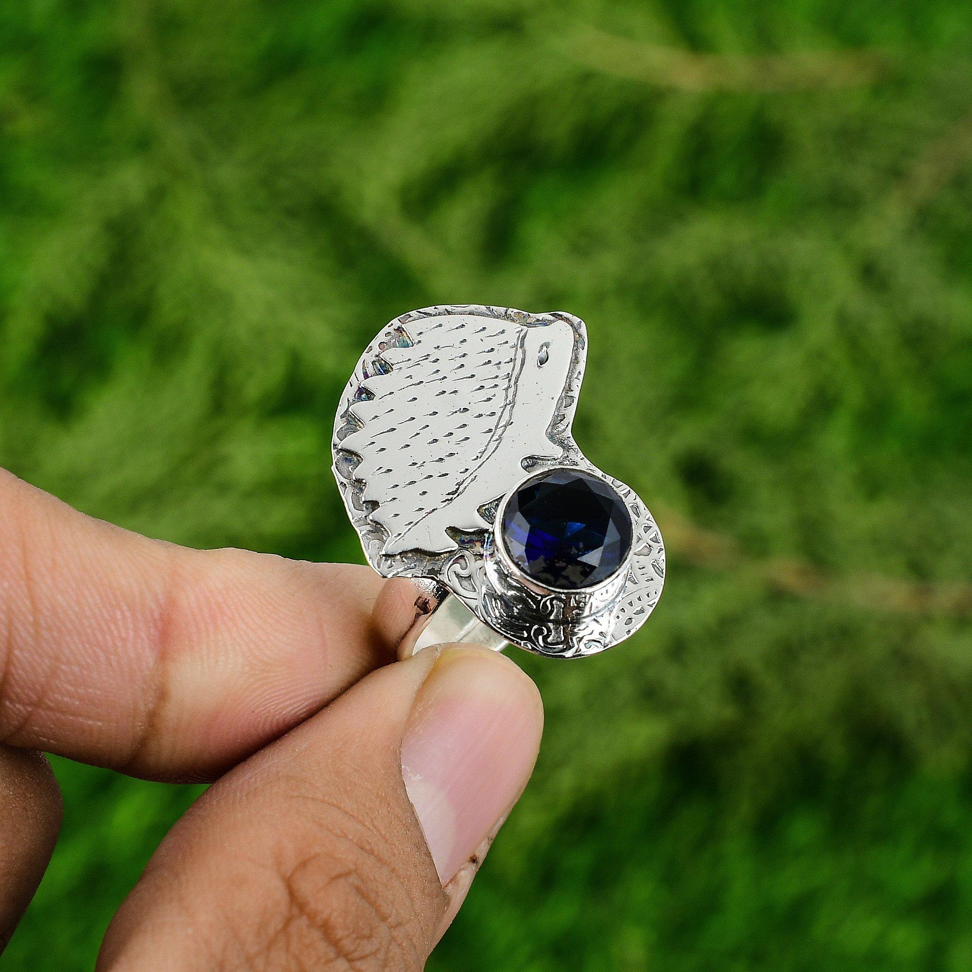 

Модное кольцо-обещание из серебра 925 пробы с круглым танзанитовым кварцем, драгоценным камнем, для ношения в стопке Adjustable