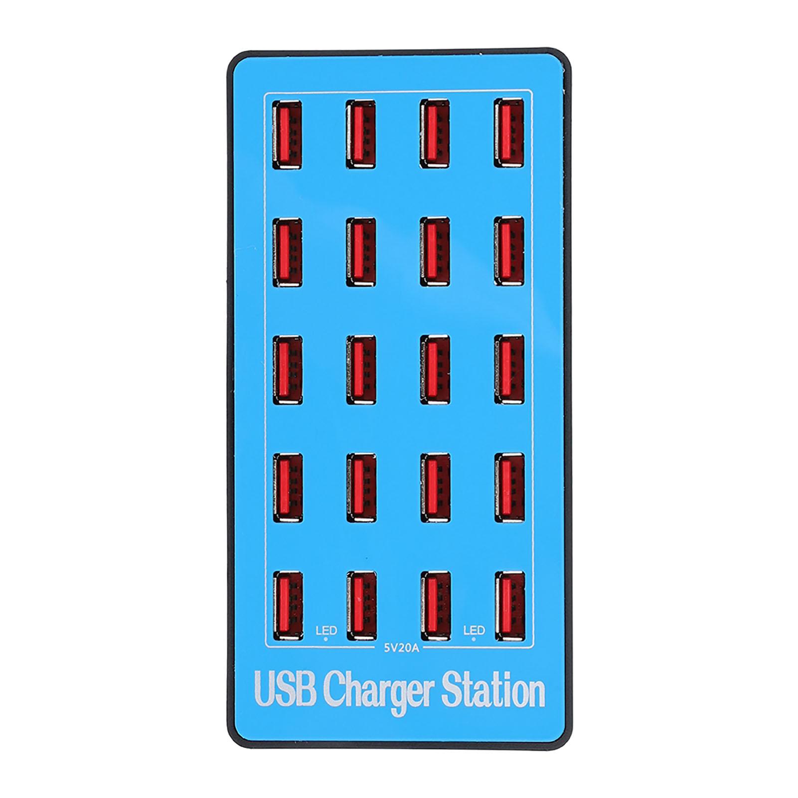 

Многоуровневая защита 20-портовый USB-концентратор 20A 5V USB-зарядная станция с большим выходом AU PLUG