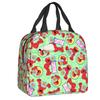 Custom Funny Cartoon Cookie Monster Pattern Insulated Lunch Bags for Work School Muppets Portable Cooler Thermal Bento Box