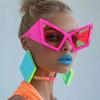 New Fashion Oversized Cat-Eye Glasses for Women and Men High-End Hip-Hop Style Eyewear Versatile Daily Trendy Accessory