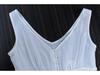 Forest Chic White Spaghetti Strap Dress - Gentle Fairy Long Vacation Dress Sanya Beach Style (f2105)