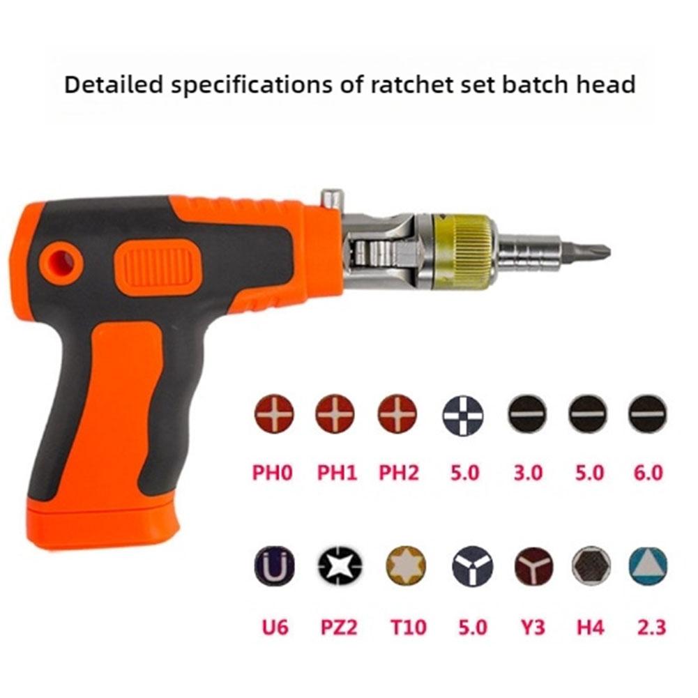 Multifunctional Bit Holder Ratchet Screwdriver With Ratchet And Dual Use Screwdriver Double Headed Mini Screwdriver Extendable