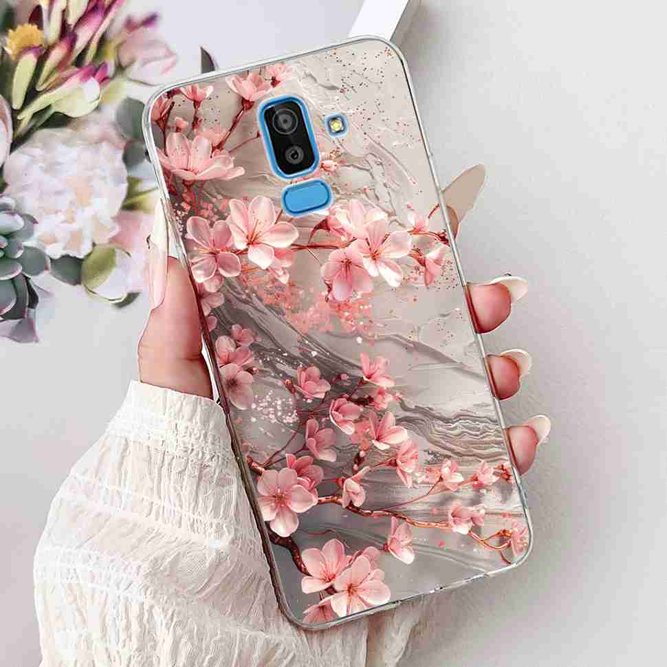 For Samsung Galaxy J8 2018 6.0" Case Summer Fresh Lemon Daisy Soft Silicone TPU Cover For Samsung J8 J8 2018 Protective Shell