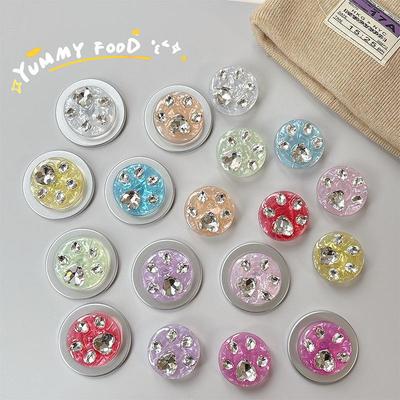 Muschelmuster Strass Katze Pfote Handyhalter - Magnetisch, Stylischer Fingerring.