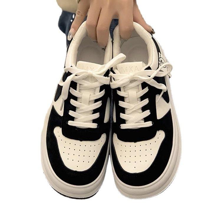 Small Raise the Bottom Sneakers Women's  New Online Influencer Fashion D'Lites Bread Leisure Platform White Shoes