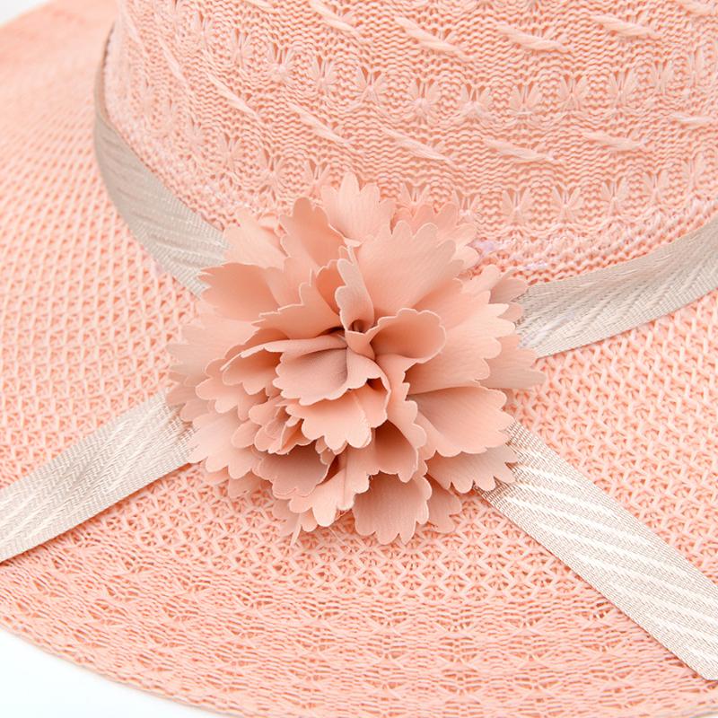 Nouveau chapeau de paille d'été pour femmes chapeau de plage Protection UV extérieure chapeau de soleil, Protection solaire et parasol