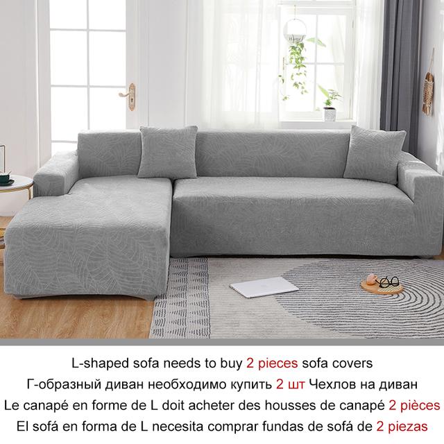 

Эластичный эластичный чехол для дивана, 1/2/3/4-местный чехол для дивана, чехлы для универсальных диванов, гостиной, секционный L-образный чехол Part A-A 145-185cm серебряный