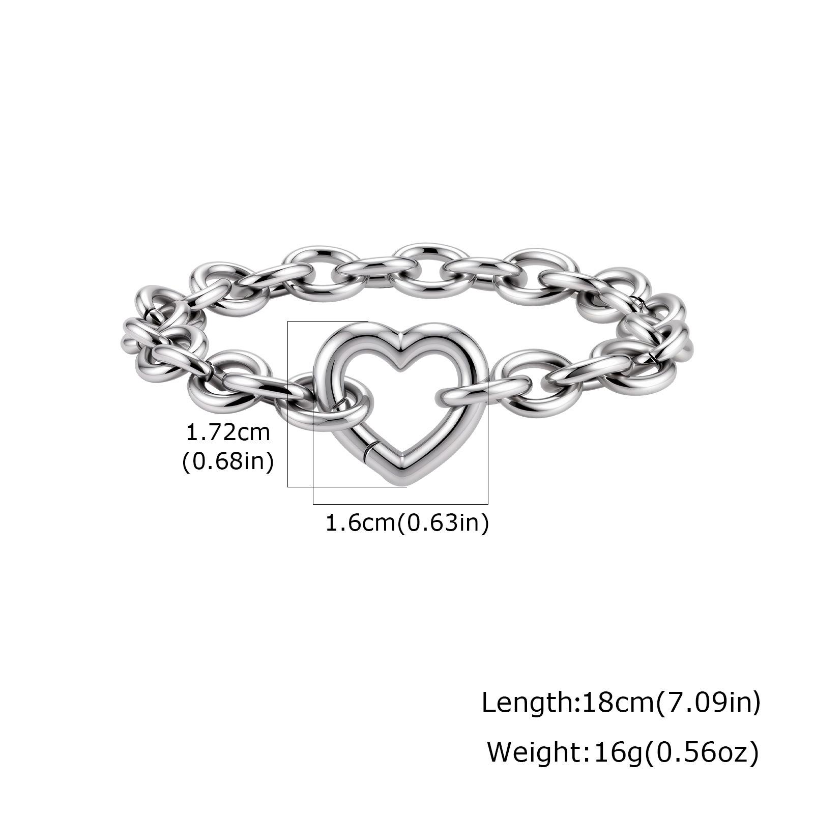 

Stainless Steel Plated 18K Gold Round Cross Chain Heart Buckle Necklace, Women S Jewelry Nc-