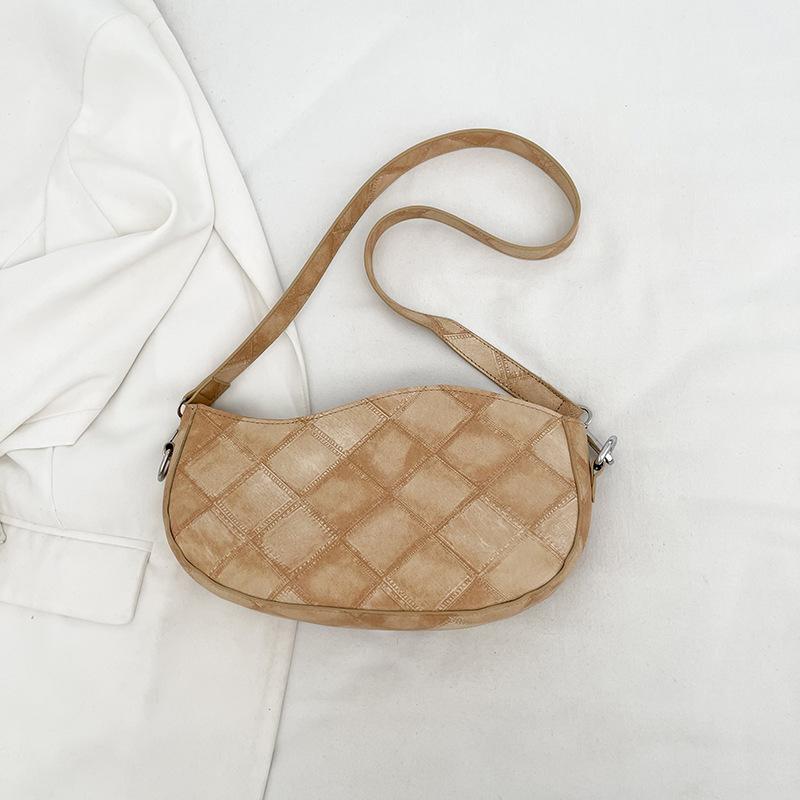 

Leisure 2024 spring new trendy casual shoulder bag simple fashion messenger bag large capacity small square bag women жовтий