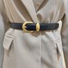 Womens Genuine Leather Belt With Alloy Buckle For Casual And Office Wear