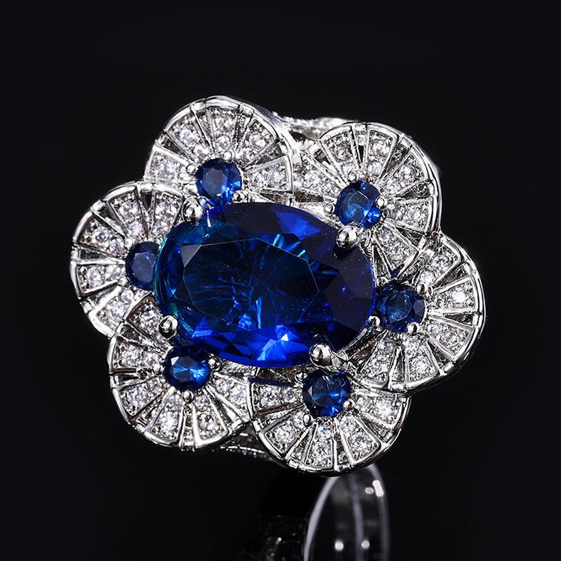 

Винтажное королевское сапфировое кольцо женское цветочное изумрудное кольцо модное красное корундовое кольцо
