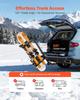 Klappbarer Ski- und Snowboardträger für die Anhängerkupplung, Passend für 50 mm Receiver, Trägt bis zu 6 Paar Ski oder 4 Snowboards, Verstellbarer, an der Anhängerkupplung montierbarer Träger für das Auto