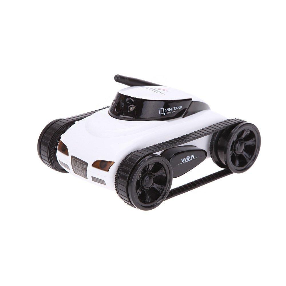 

RC Camera Tank FPV WIFI Real-time Quality Mini RC Car HD Camera Video Remote Control Robot Car Intelligent APP Wireless Toys белый