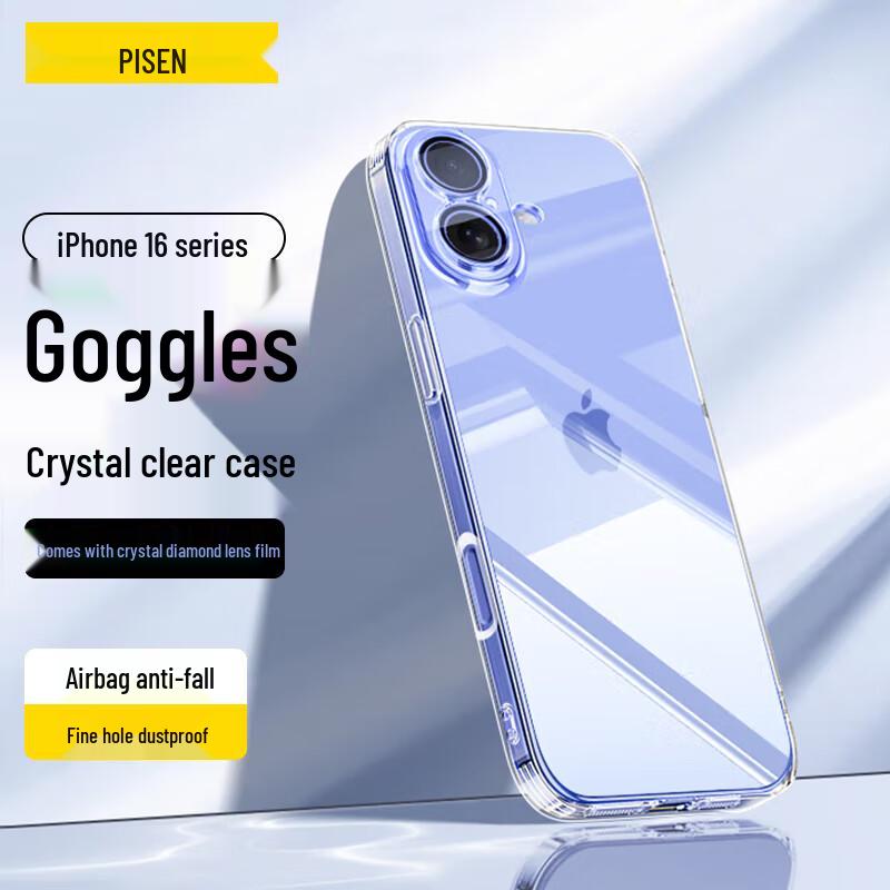 PISEN Transparent iPhone Case with Integrated Lens Protector