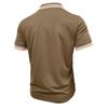 Men’s T-shirts Color Block Short Sleeves Polo Shirts Lapel Collar Tops Daily Casual Summer Menswear Tennis Golf Shirt