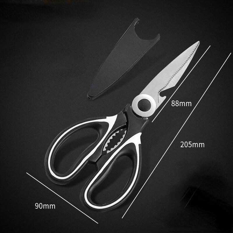 Stainless Steel Multifunctional Kitchen Scissors Meat Vegetables Household Shears Fish and Chicken Bone Food