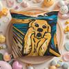 Edvard Munch The Scream Abstract Cushion Cover Plush Fabric Soft Double-Sided Printed Sofa Warm Winter Home Gift Pillow Cover