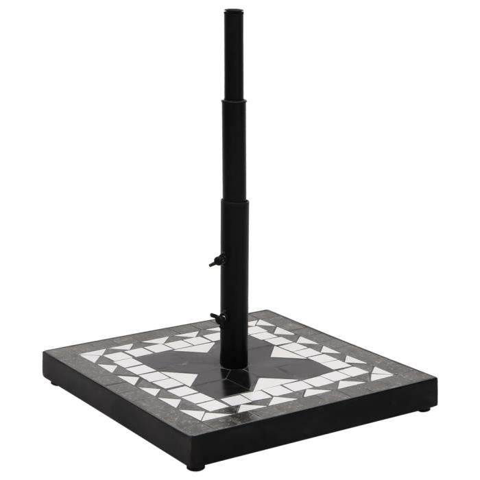 VidaXL Parasol Base Black and White Square 12 Kg 362224