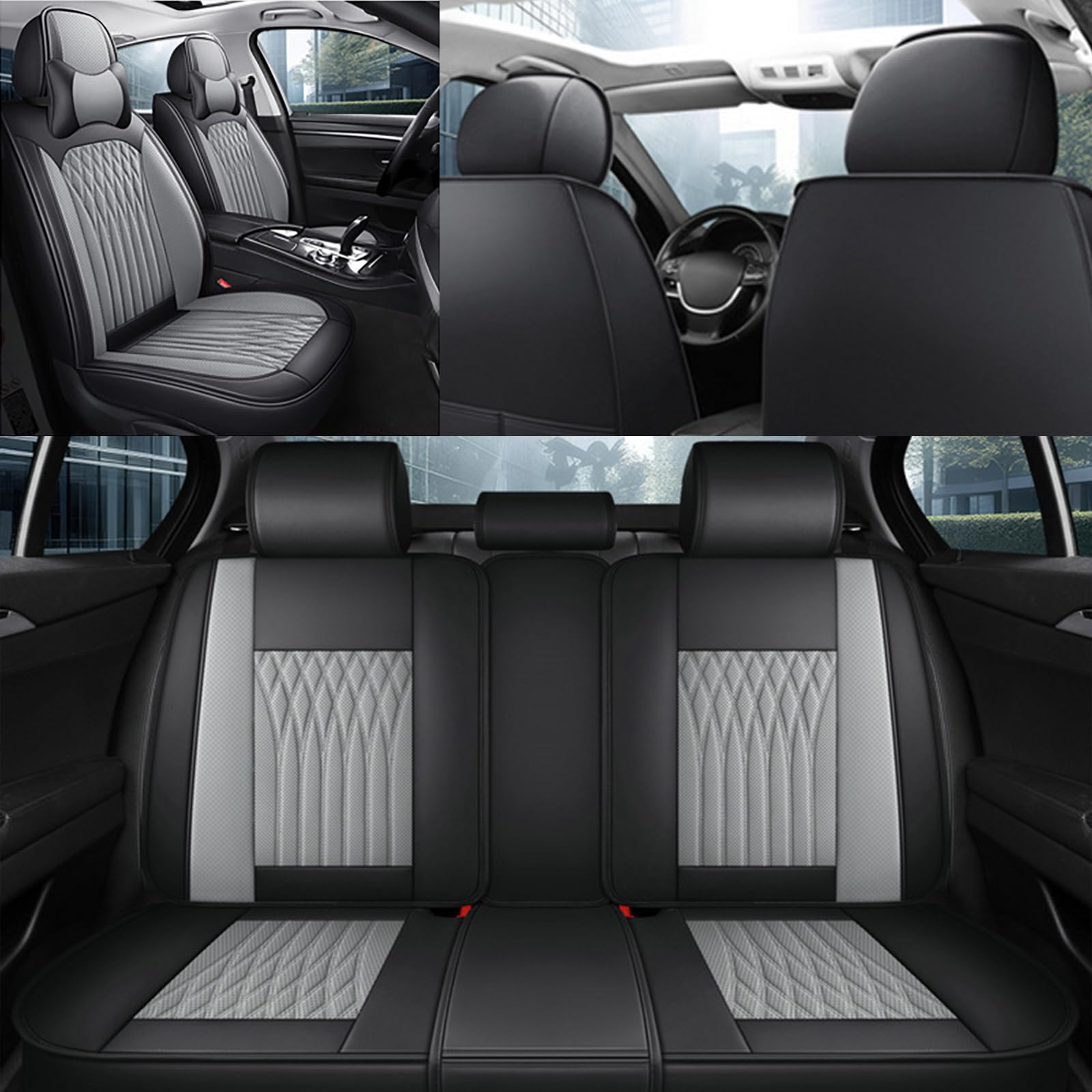 

Подходит для Honda Fit 3 GK3 GK4 GK5 GK6 GP5 GP6 Новый чехол на автомобильное сиденье Comes with a pillow серый