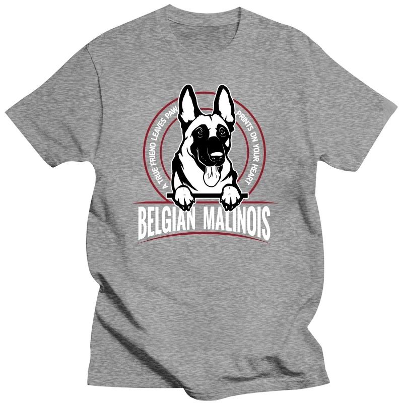 Fashion Men T Shirts Belgian Malinois Tshirt Short Sleeve Cotton Tee Top Best Friend Shepherd Dog T-shirt Clothing Gift Idea