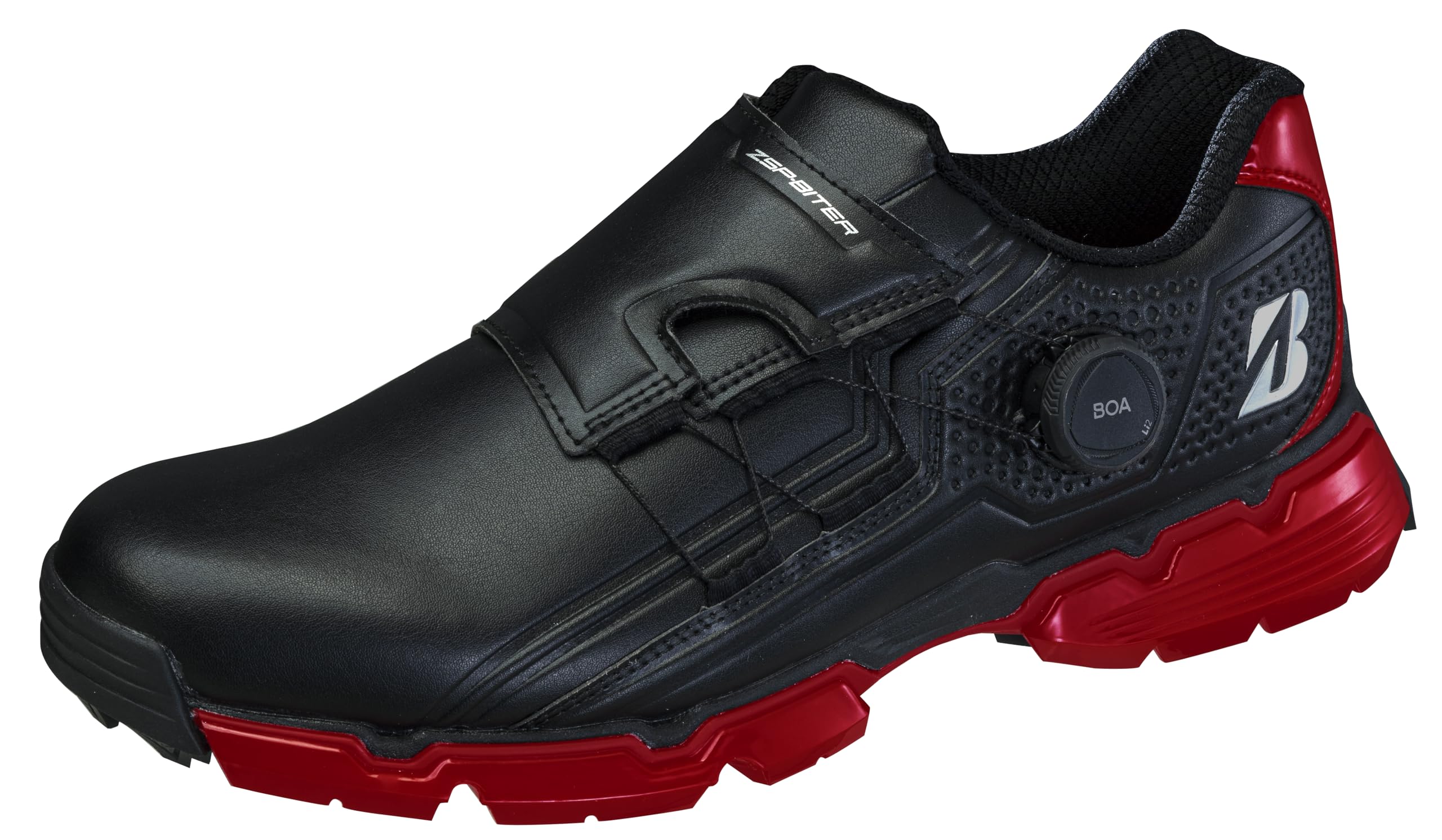

Мужские гольф-туфли Bridgestone Golf Zero Spike BIATAR Tour SH2401, черно-красные, размер 26,5 см, 3E