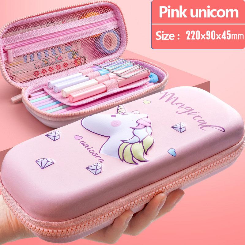 3D Pencil Case Kawaii Cartoon Large Capacity Soft Waterproof Cover  Creative Multi-functional School Supplies Stationery Box