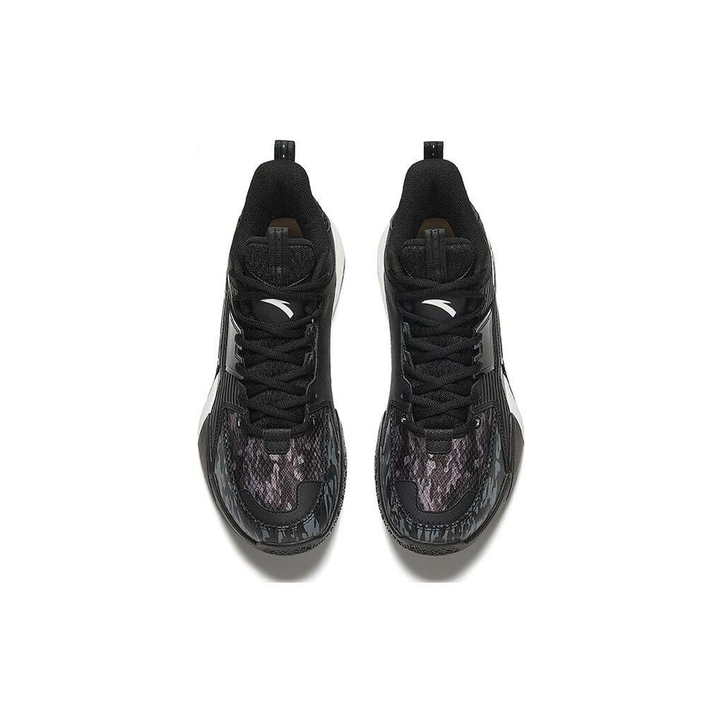 New Anta Speedy 3 Wear Resistant Mid Top Basketball Shoes Men's Black Gray 112341604-6