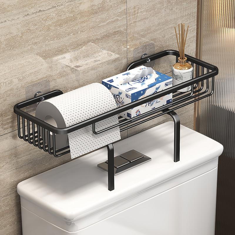 Over-The-Toilet Storage Rack - Wall-Mounted Suction Cup Bathroom Shelf - No-Drill Organizer for Bathroom & Restroom