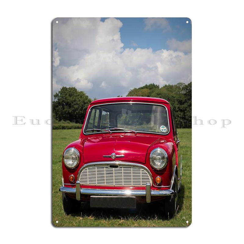 Red Austin Mini Moke Mini Rallycar Metal Plaque Wall Cave Printing Garage Decoration Pub Tin Sign Poster