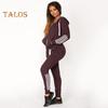 2 Pcs/Set Women Hoodie Pants Suit Hooded Long Sleeves Solid Color Zip-up Coat Elastic High Waist Ankle-banded Trousers Sport Fall Winter Tracksuit
