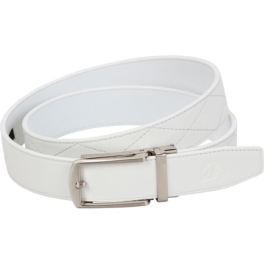 BRIDGESTONE Golf Men's Free-Adjust Quilted Belt BTG24F (WH), Length: 115cm, Width: 35mm