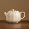 Chinese Gongfu Tea Pot Orchid Bud Inspired Ceramic Teapot,Hand-Held Vessel for Solo Tea Ceremony