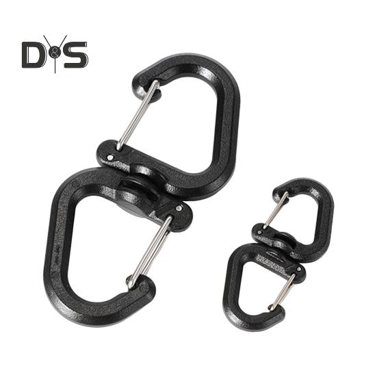 1/5 ks Otočný háček o 360 stupňů Přenosný lehký Venkovní kempování Turistika S-háček Otočný Věšák Závěsná přezka Kempingové příslušenství