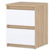 Bedside Cabinet Sonoma Oak White Matt 40 Cm 2 Drawers Nakastlik Bedside Table