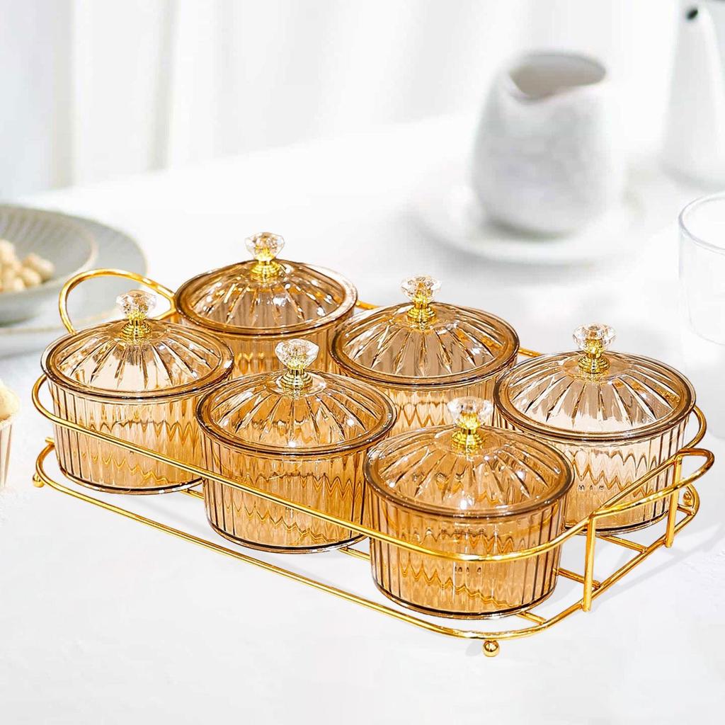 Divided Serving Platter Dried Fruit Tray Fashion Snack Bowls Nut and Candy Tray Nuts Plate for Dining Table Wedding Desktop