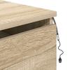 Wall Mounted Nightstands with LED Lights 2 pcs Sonoma Oak
