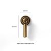 American Retro Brass Single-Hole Drawer Handle - French Vintage Style Pure Copper