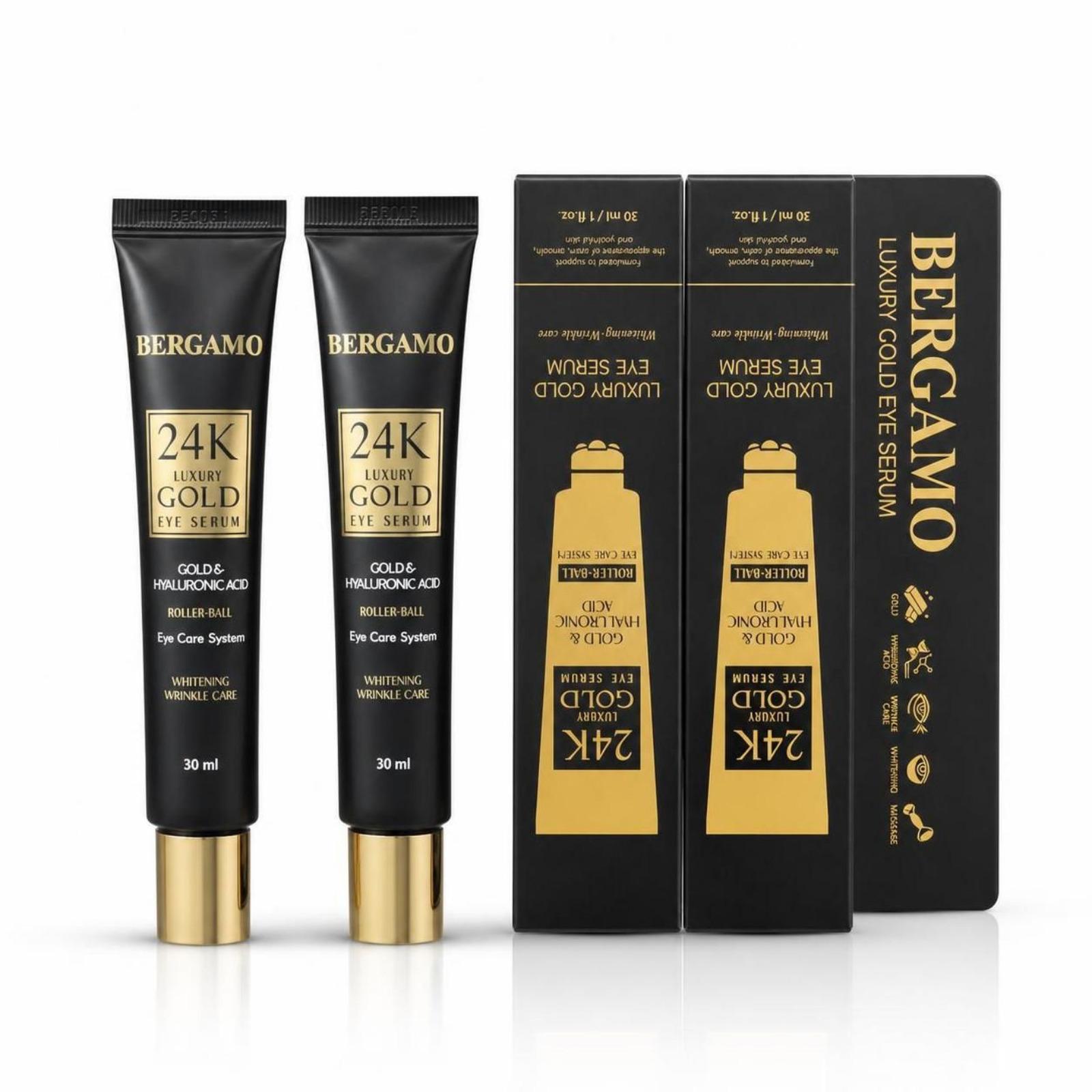 Bergamo 24K Luxury Gold Eye Serum Anti-Wrinkle & Brightening Care 30ml x 2 30ml x 2 pcs