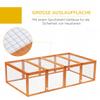 Wooden Rabbit Hutch Cage 6ft with Wire Mesh, Openable Roof, Play Space for Outdoor, Natural Wood Finish