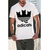Adicats T-shirt Nieuwigheid Zwarte Kat Mooi Merk Grap Retro Cadeau Unisex Top Tee